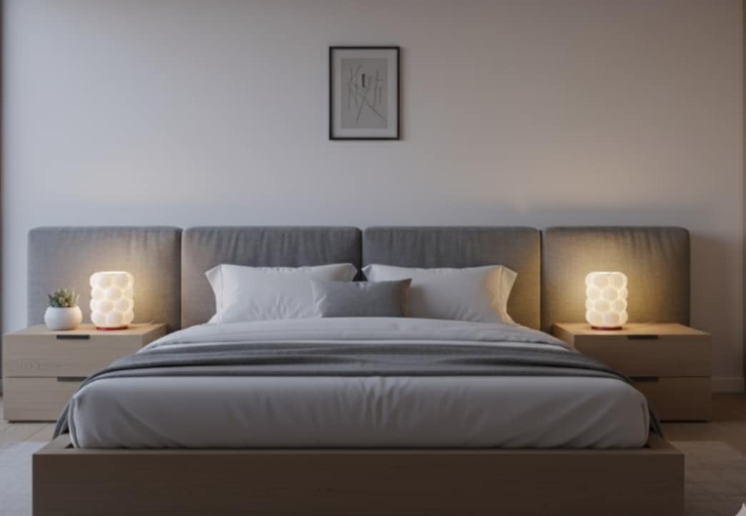 Pack de 2 lámparas de noche modernas multicolor LED para dormitorio